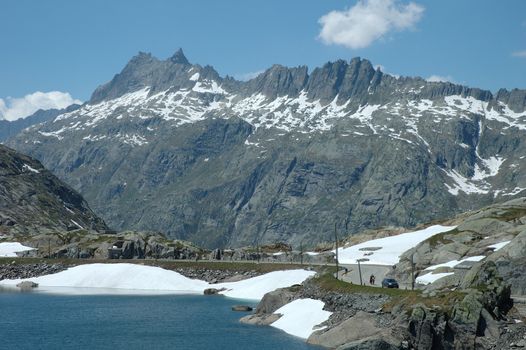 Somewhere in Alps in Switzerland