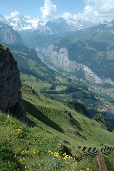 Somewhere in Alps in Switzerland