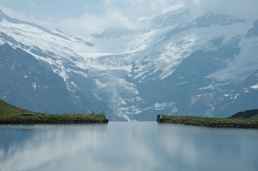 Lake somewhere in Alps in Switzerland