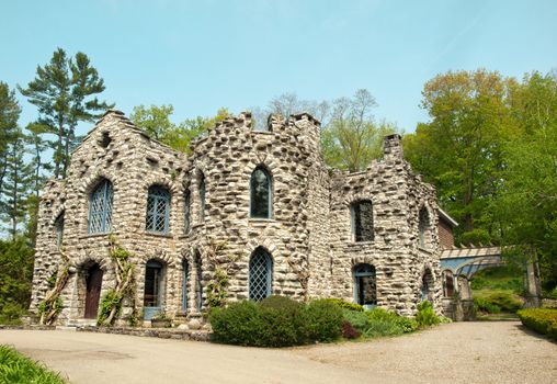 medieval castle on a sunny spring day