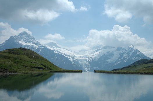 Lake somewhere in Alps in Switzerland