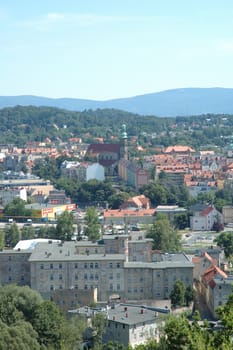 Old part of Jelenia Gora city in Poland