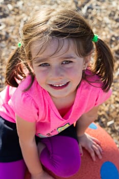 Cute little girl with pigtails