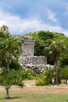 Oratory Temple of Mayan Ruins at Tulum Mexico