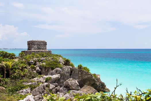 Offertories building at Tulum Mexico next to the Caribbean sea