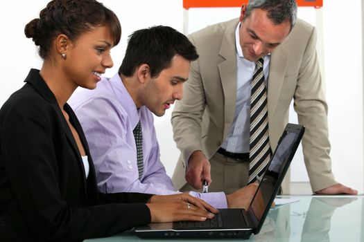 Man giving business presentation