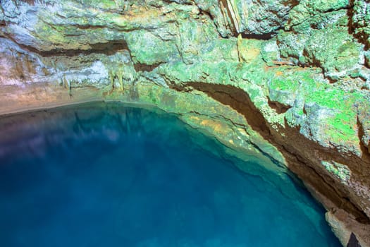 Sinkhole in Mexico with very clear water in it