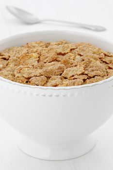 whole wheat cereal, delicious and healthy breakfast, often eaten in combination with yogurt or milk. 