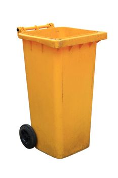 Yellow garbage bins
