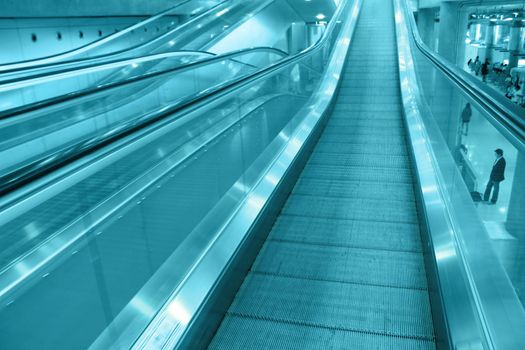 The airport escalator