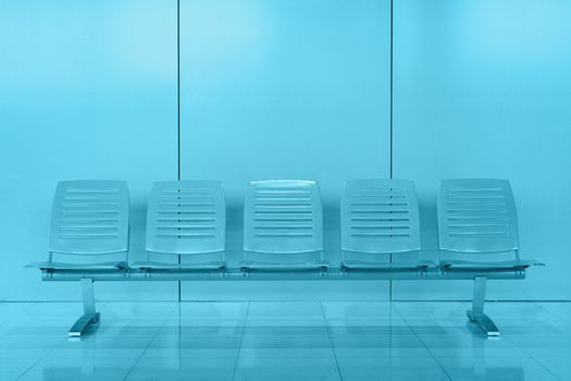 Row of chair in modern office building