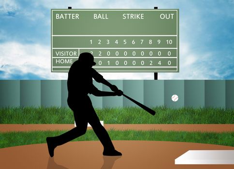 illustration of baseball