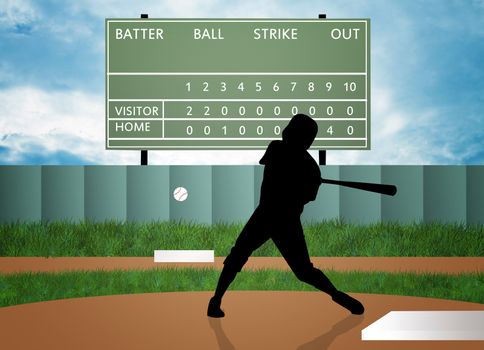 illustration of baseball