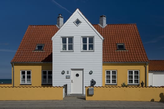 Typical house in Hirtshal, Jutland, Denmark