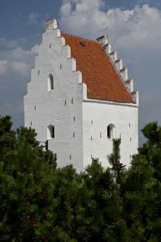 The church of St Laurenti near Skagen, in North Jutland, Denmark