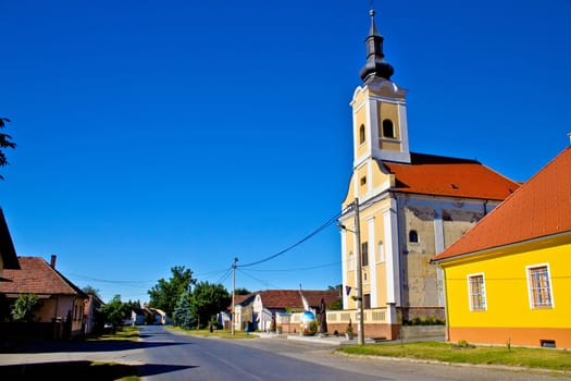 Village of Hlebine in Podravina region of Croatia, center of croatian naive art 