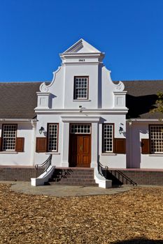 Cape Dutch Architectural in Franschhoek Wine Estate, Cape Town