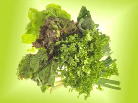 Green vegetables as symbol of a natural and healthy diet.