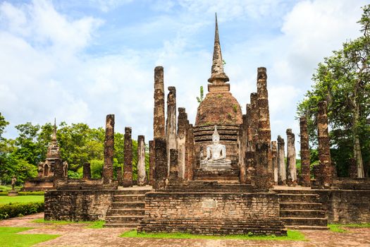 Ruined temple in sukhothai historical park, sukhothai province, thailand