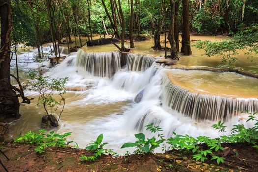 Waterfalls in the tropical rain forest, thailand