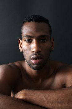 A handsome black man, headshot.