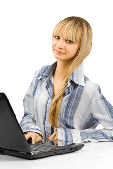 girl with laptop