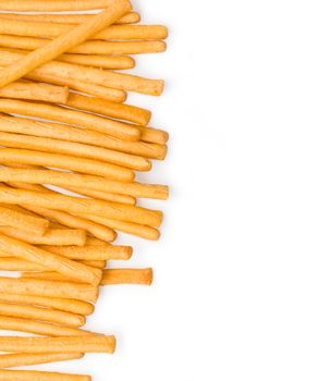 sweet crispy straw  on a white backgroundю With clipping path