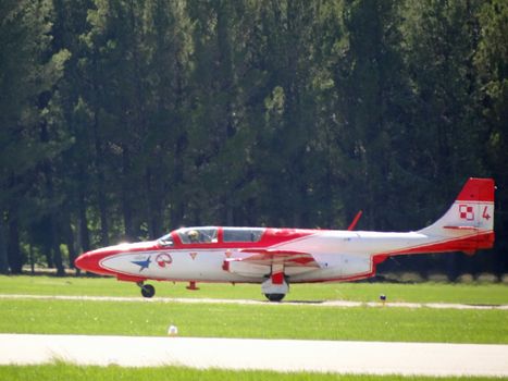 polish aircraft at an airshow in france