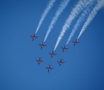 patrouille de france at an airshow in france