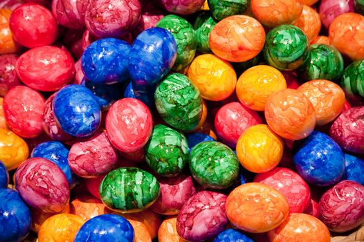 Detail of colorful Easter Eggs