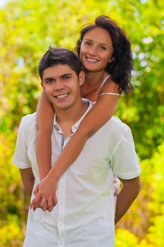 a smiling young couple