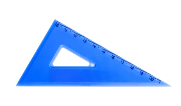 blue school triangle isolated