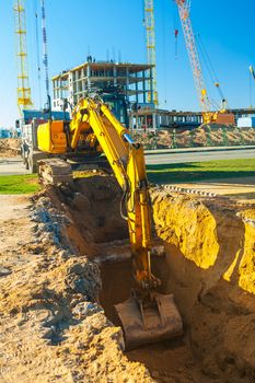 excavator in work