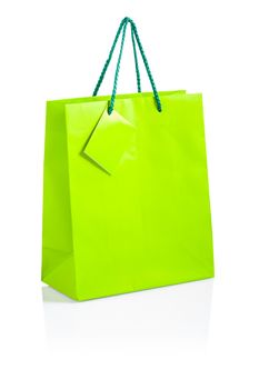 green paper bag