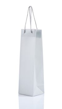 isolated gray paper bag