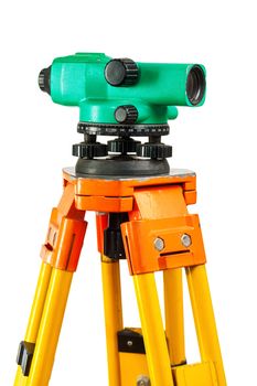 isolated theodolite closeup