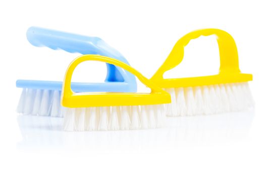 kitchen cleaning brushes isolated