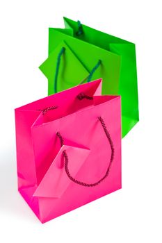 two isolated paper bags