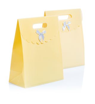 two paper bags on white