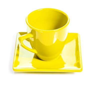 yellow coffee cup