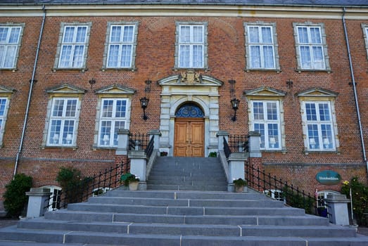 Details of Valdemars Castle Slot Taasinge Funen Denmark a great tourist attraction