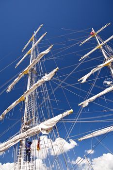 Sailing Ship in Port of Kiel