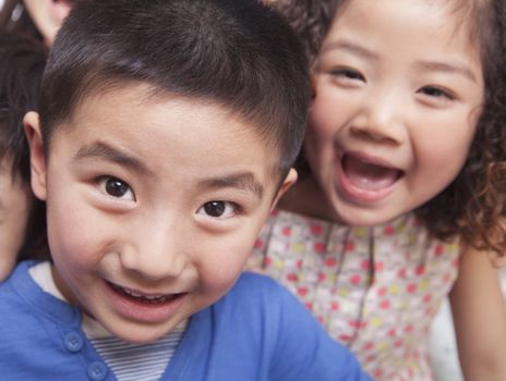 Close Up of a Group of Kids