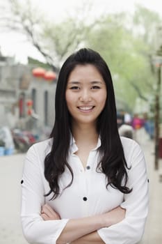 Young Woman smiling and looking at camera