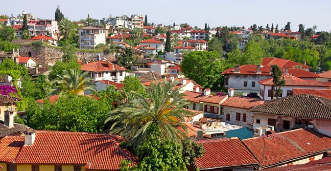 Turkey. The old downtown of Antalya. Roofs