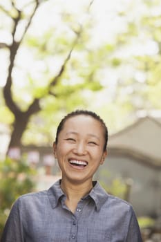 Young Woman smiling and looking at camera