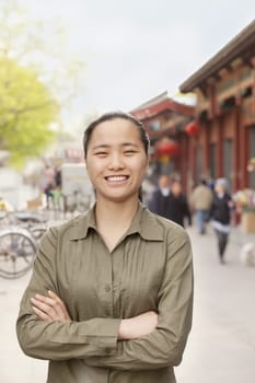 Young Woman smiling and looking at camera