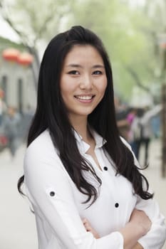 Young Woman smiling and looking at camera