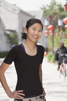 Young Woman smiling and looking at camera