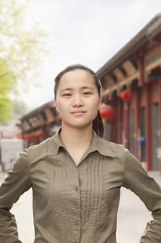 Young Woman smiling and looking at camera